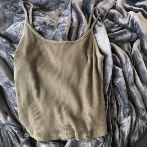 ribbed green tank top